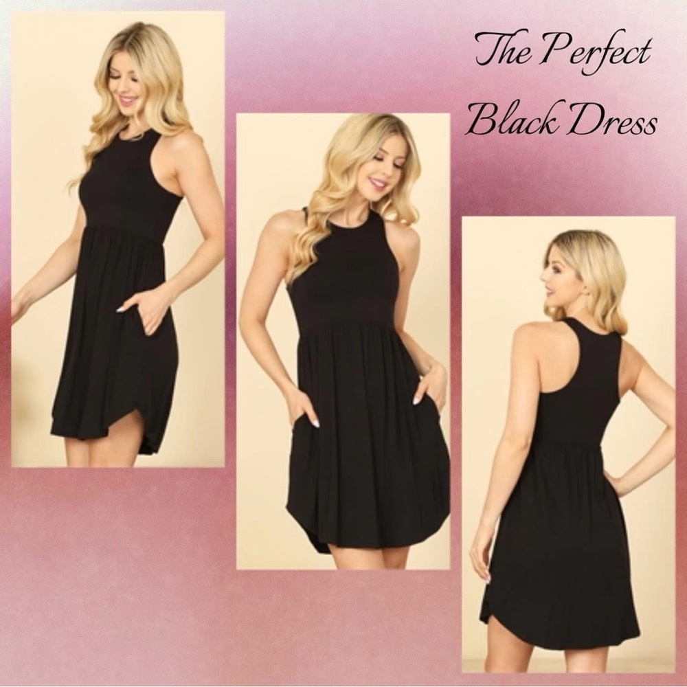 Classic Black Racerback Dress